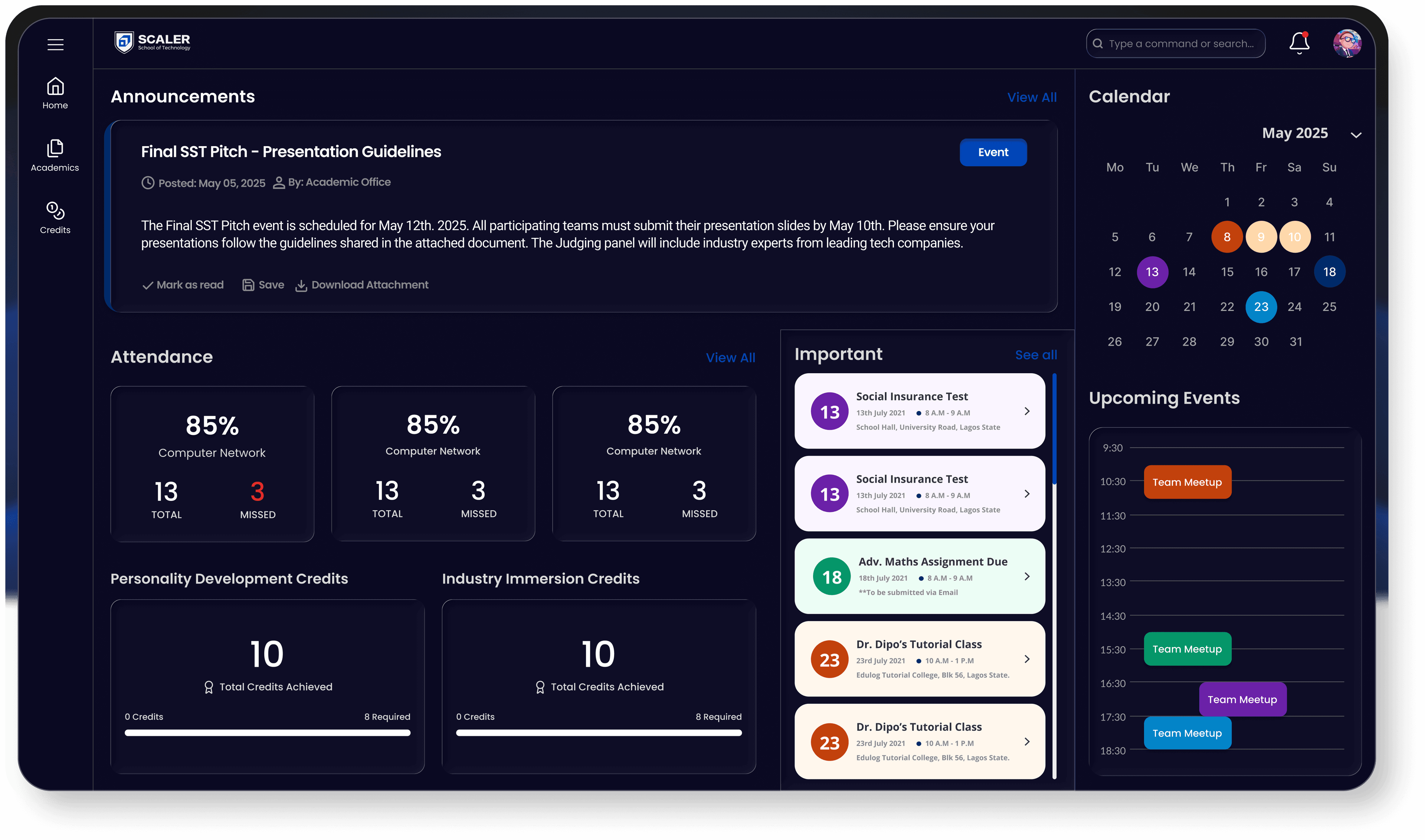SST Dashboard